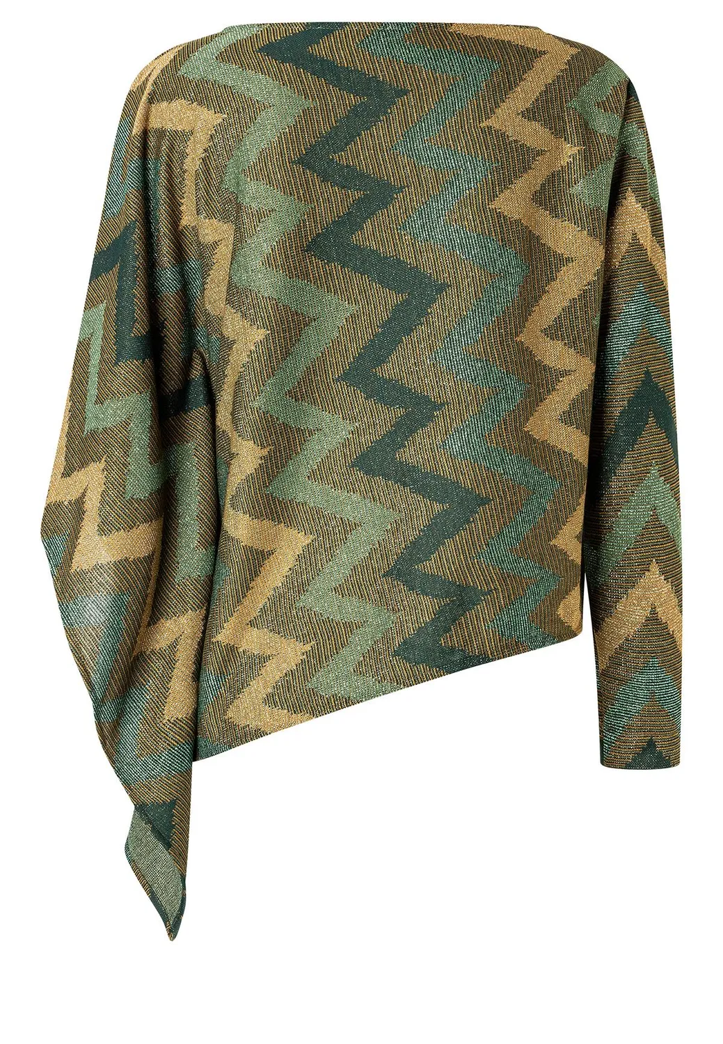 Ana Alcazar Avilo top lurex verde oro manica corta