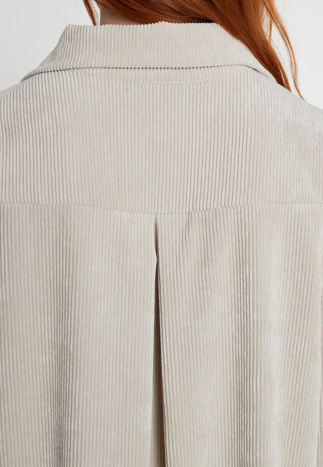 Ana Alcazar Sastoa abito camicia panna in velluto