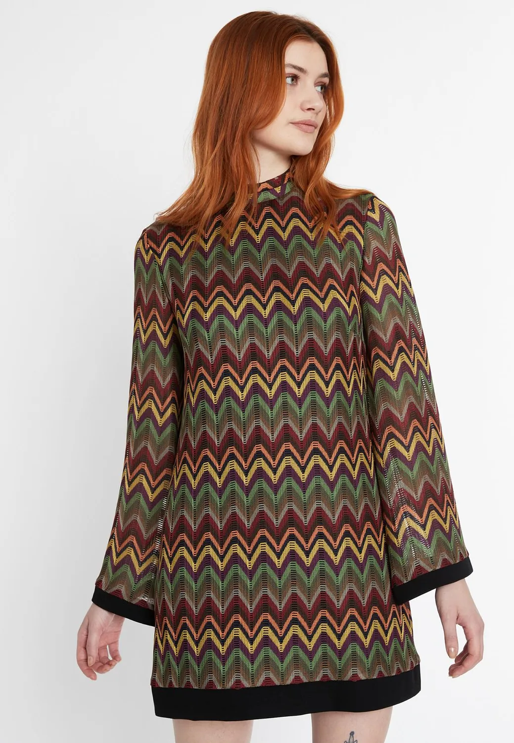 Ana Alcazar Sumya abito maglia verde linea A
