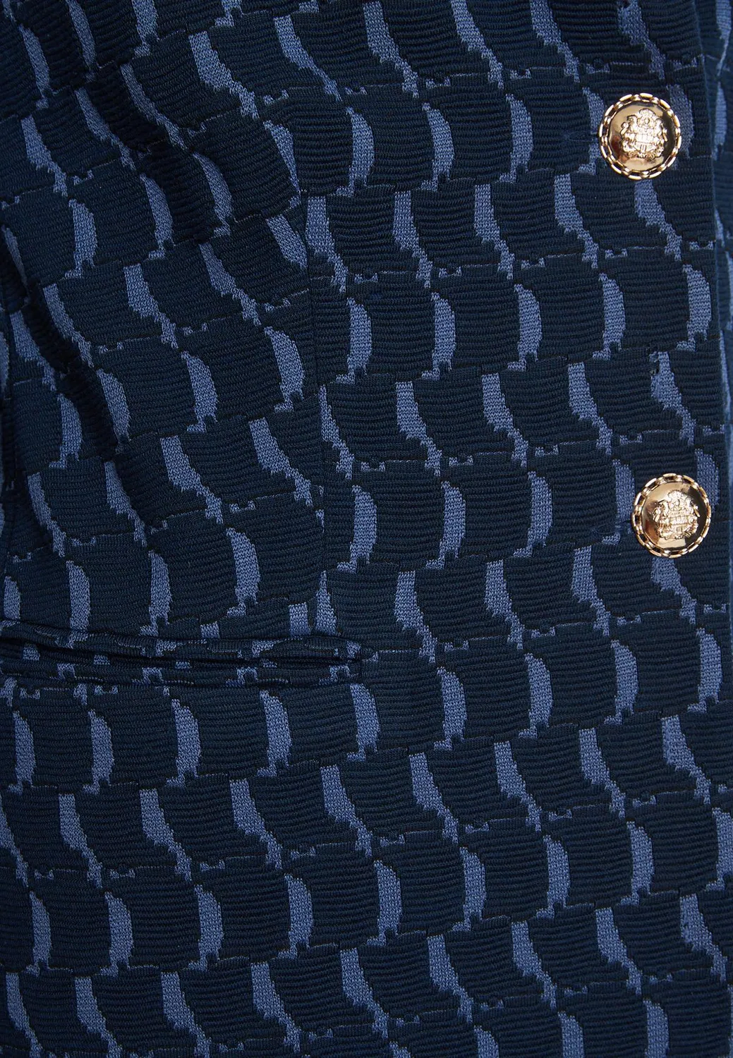 Ana Alcazar Siwa blazer jacquard blu onde