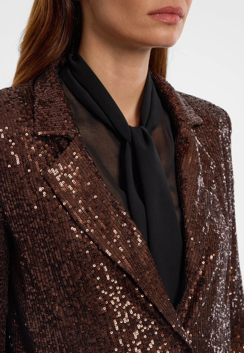 Ana Alcazar Eloberta blazer paillettes bronzo