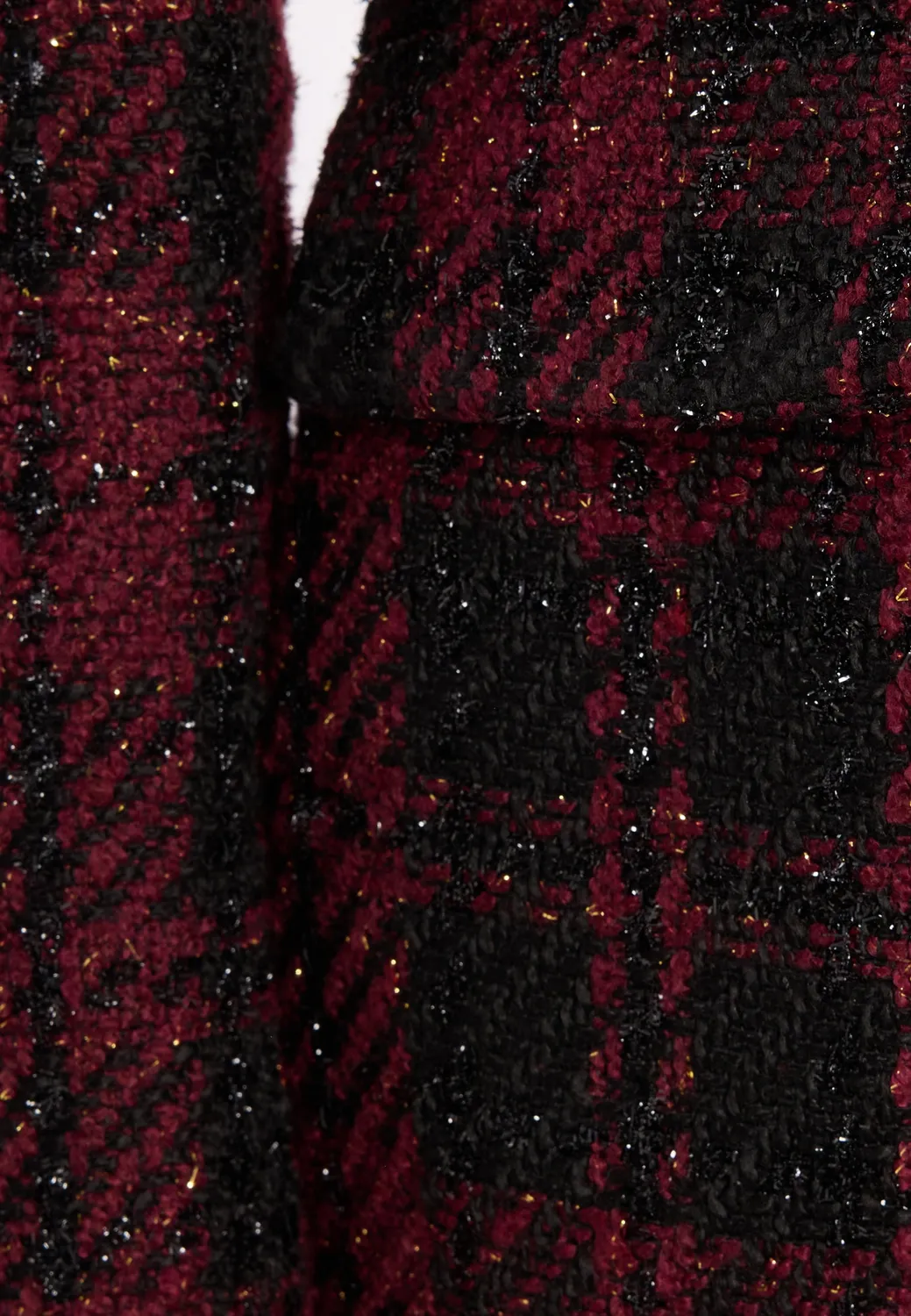 Ana Alcazar Abara blazer boucle nero bordeaux