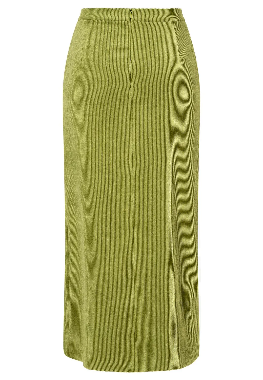 Ana Alcazar Sasla gonna midi verde lime spacco