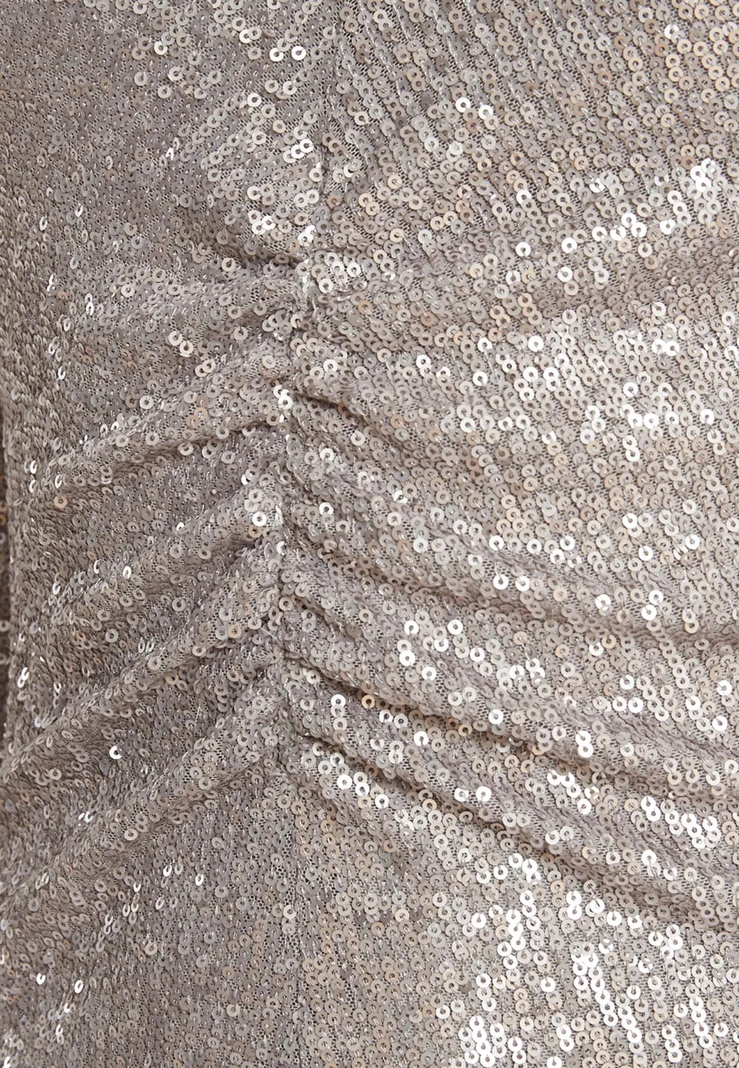 Ana Alcazar Tadia abito paillettes argento attillato