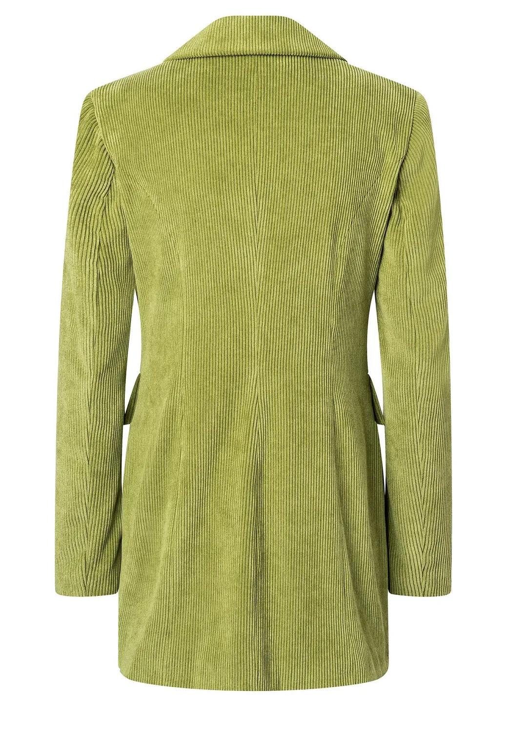 Ana Alcazar Sasa blazer lungo velluto lime