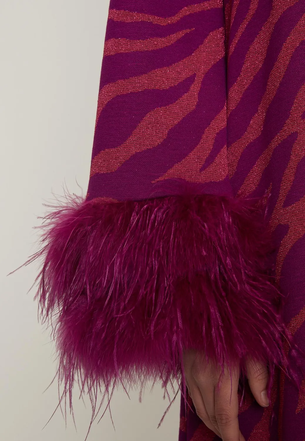 Ana Alcazar Otasa abito cocktail lurex rosa