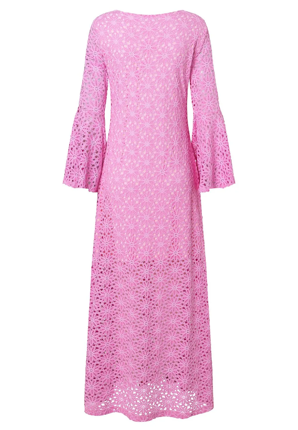 Ana Alcazar Wafosa abito caftano maxi pizzo rosa