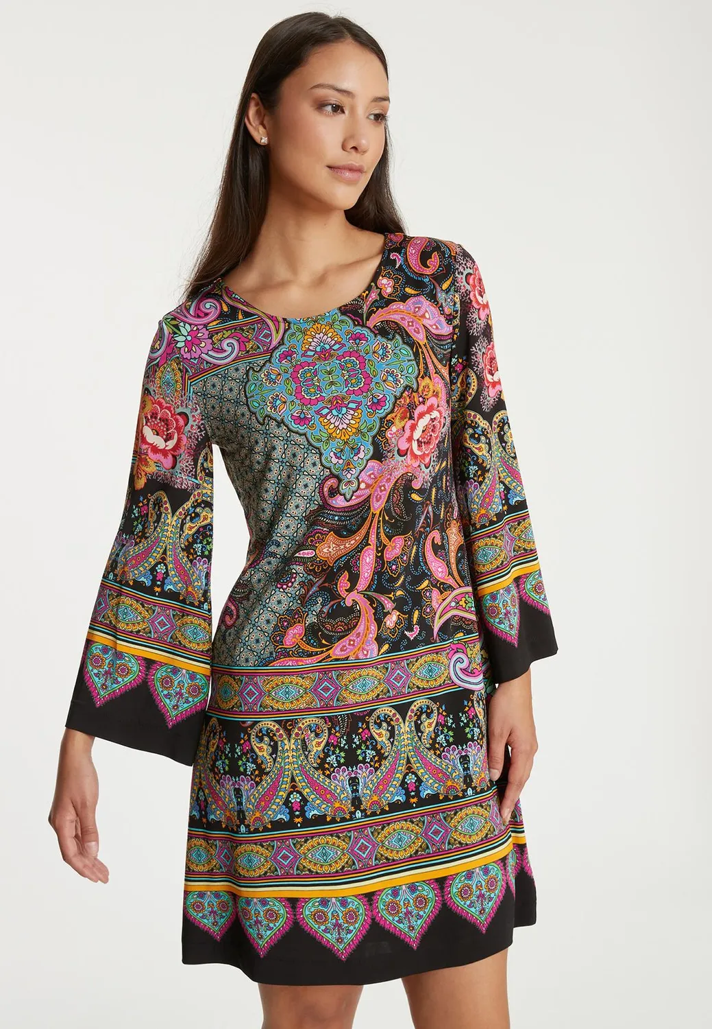 Ana Alcazar Saabea abito tunica paisley jersey