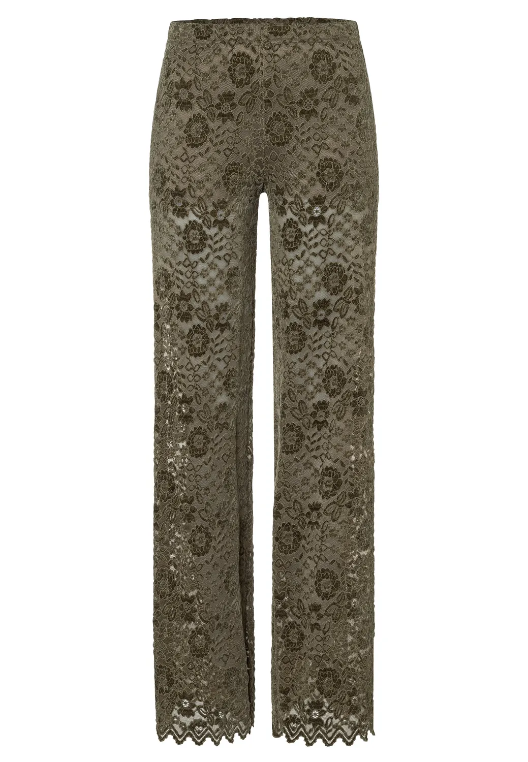 Ana Alcazar Enloroa pantaloni pizzo verde oliva