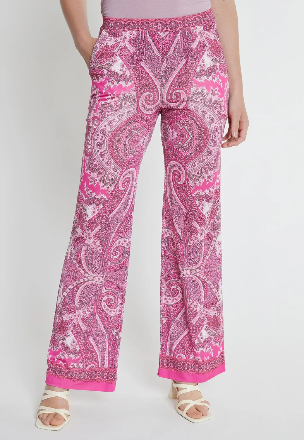 Ana Alcazar Kimea pantaloni jersey stampa paisley