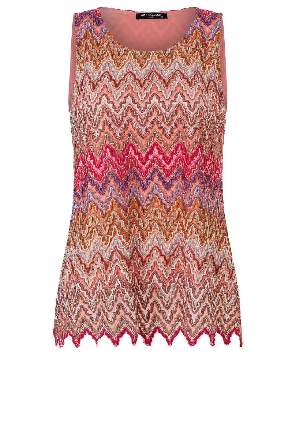 Ana Alcazar Zecila top smanicato a righe rosso