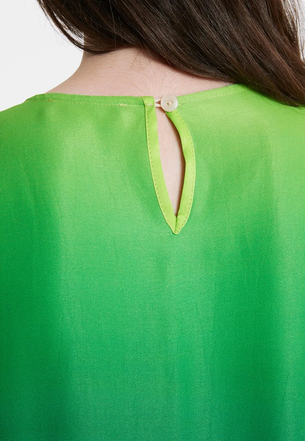Ana Alcazar Rapyas abito tunica sfumato aqua lime maniche