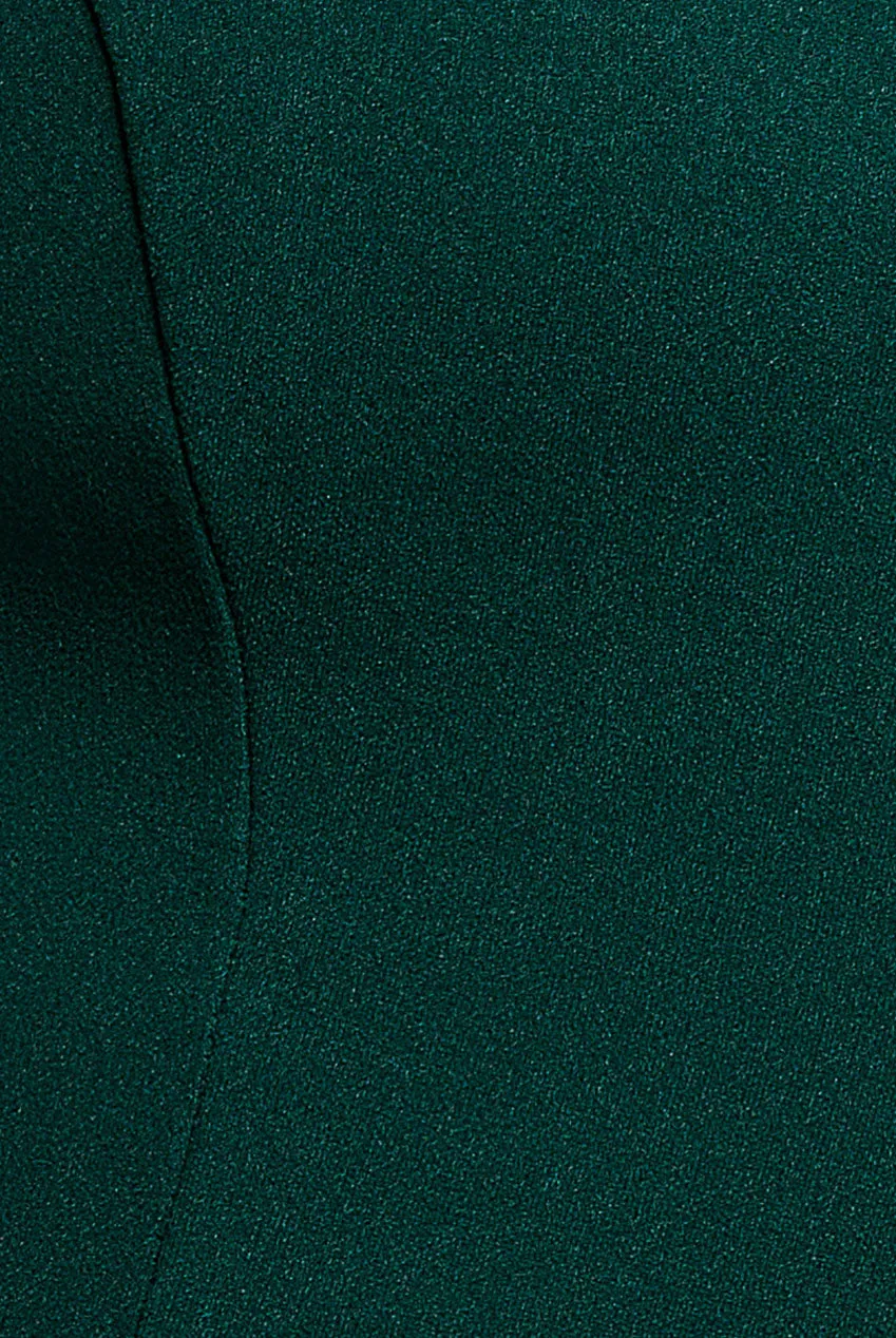 Goddiva Fit Flare Maxi abito verde smeraldo scuba