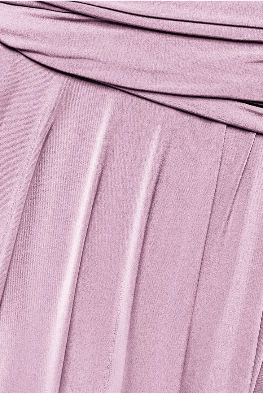 Goddiva Soft Touch abito midi rosa cipria multistile
