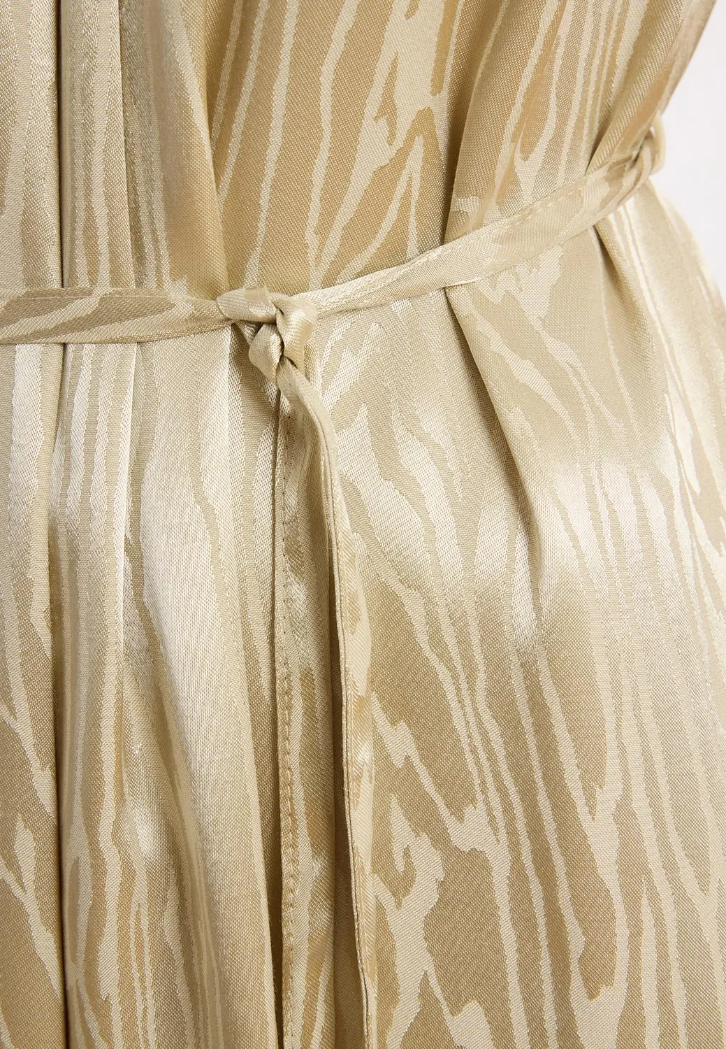 Ana Alcazar Zartea abito lungo satin oro