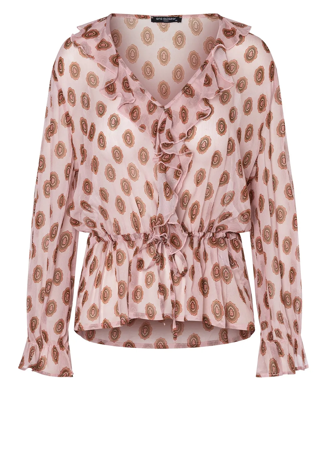 Ana Alcazar Eloreanda camicia chiffon bordeaux