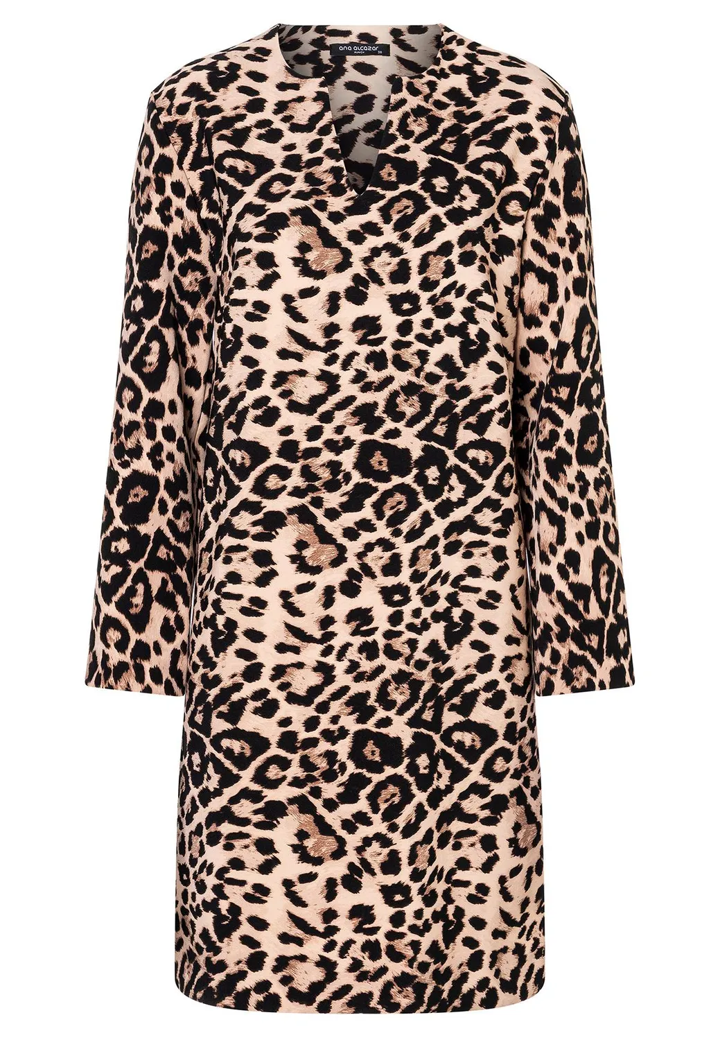 Ana Alcazar Adasi tunica leopardata beige scollo V