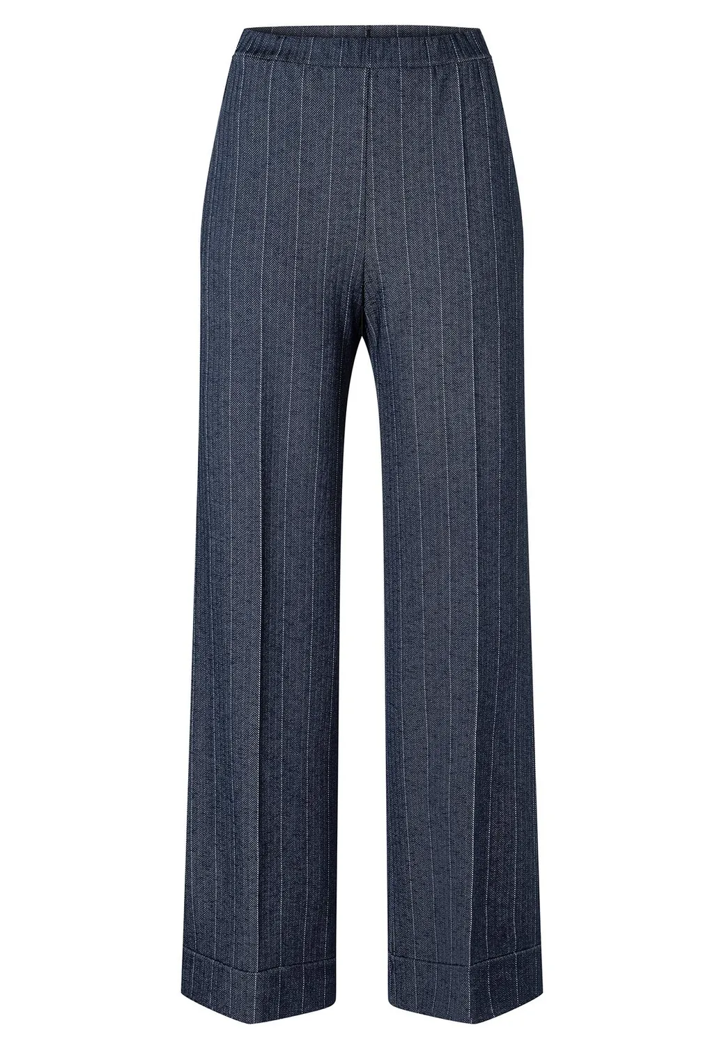 Ana Alcazar Apeli pantaloni lunghi blu gessato elegante