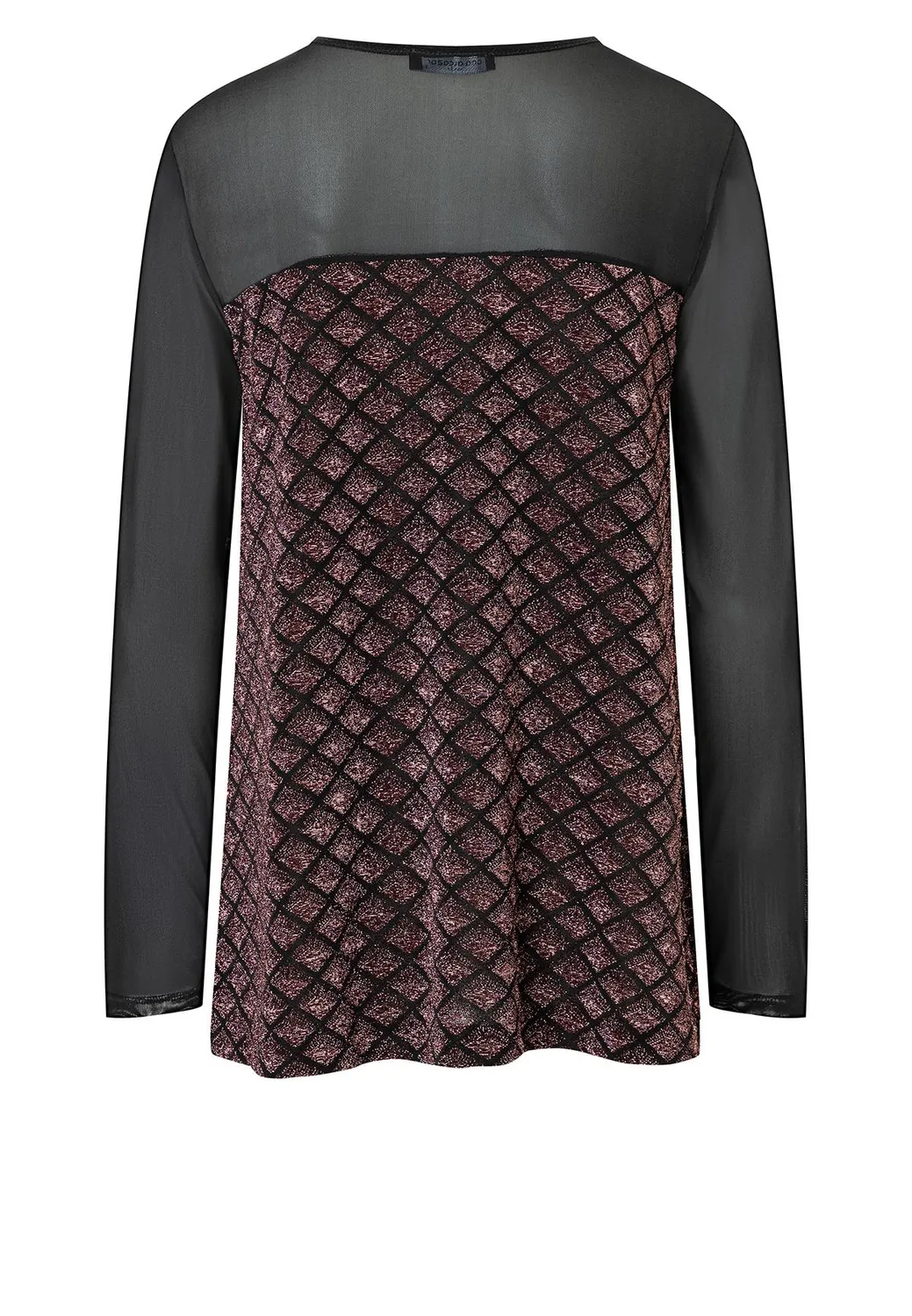 Ana Alcazar Abline top lurex bordeaux nero