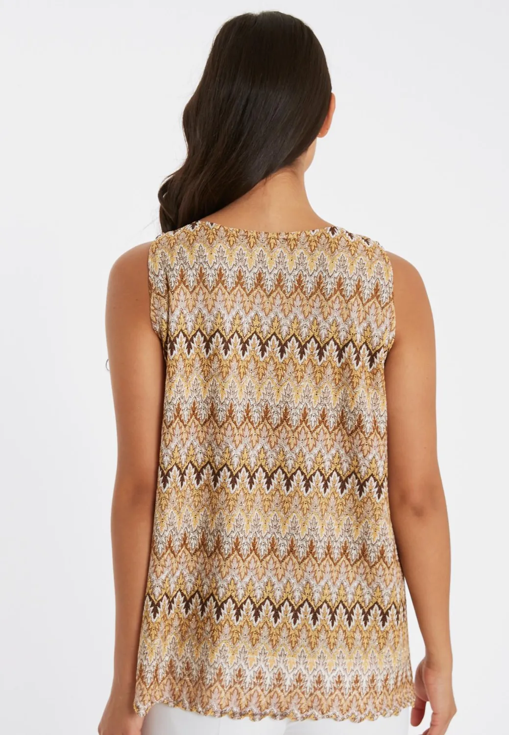 Ana Alcazar Paara top maglia traforata beige