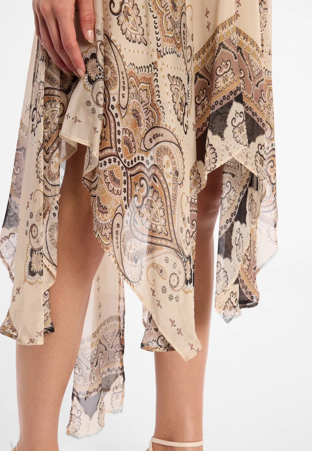 Ana Alcazar Deana abito midi marrone paisley