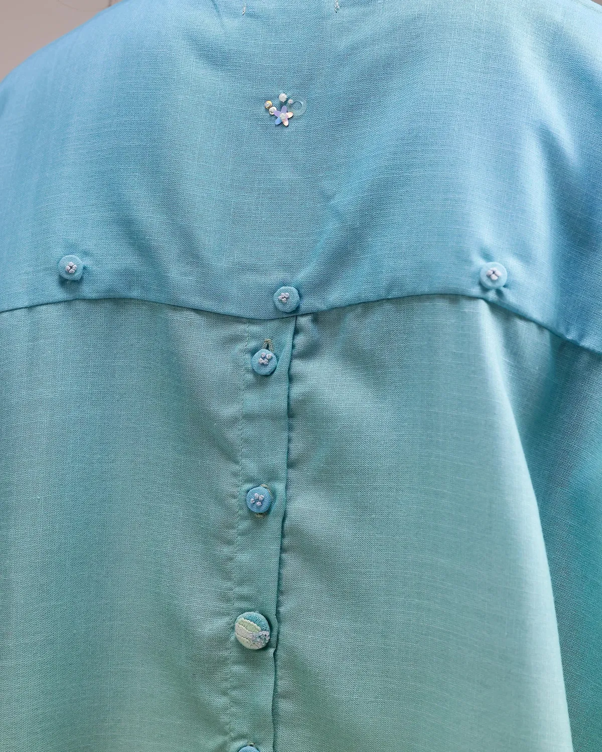 Our Dve Saanjh Sea Mist Shirt camicia menta sfumata