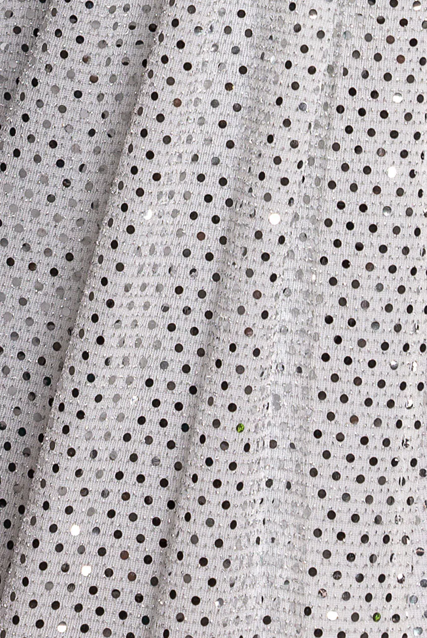 Goddiva Lurex Wrap Abito Midi Bianco Paillettes Incrocio
