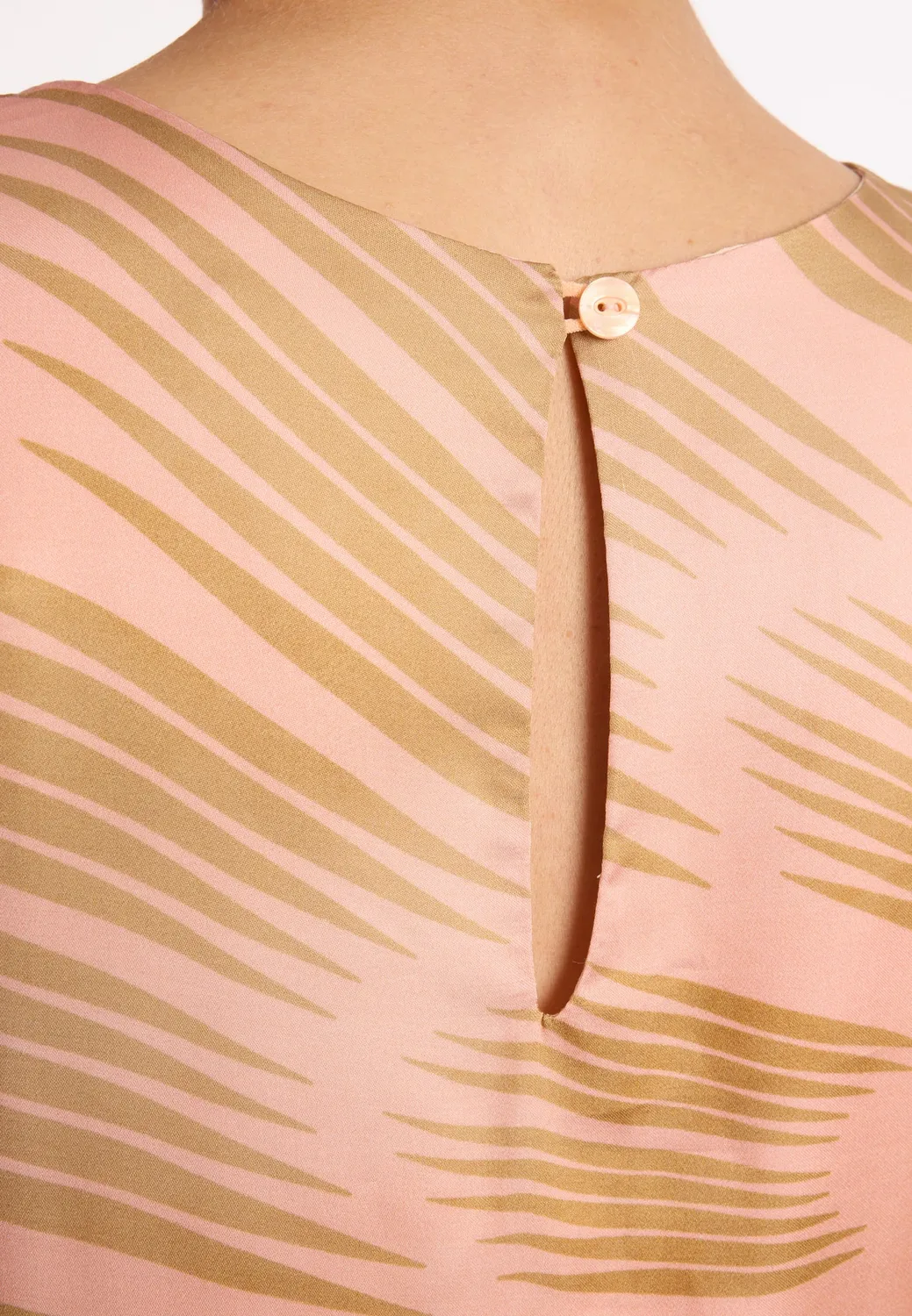 Ana Alcazar Droli top satin piume rosa