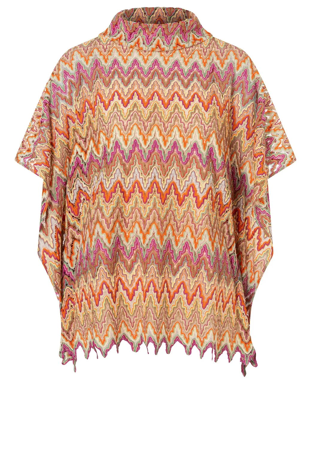 Ana Alcazar Dunia top maglia arancione collo alto