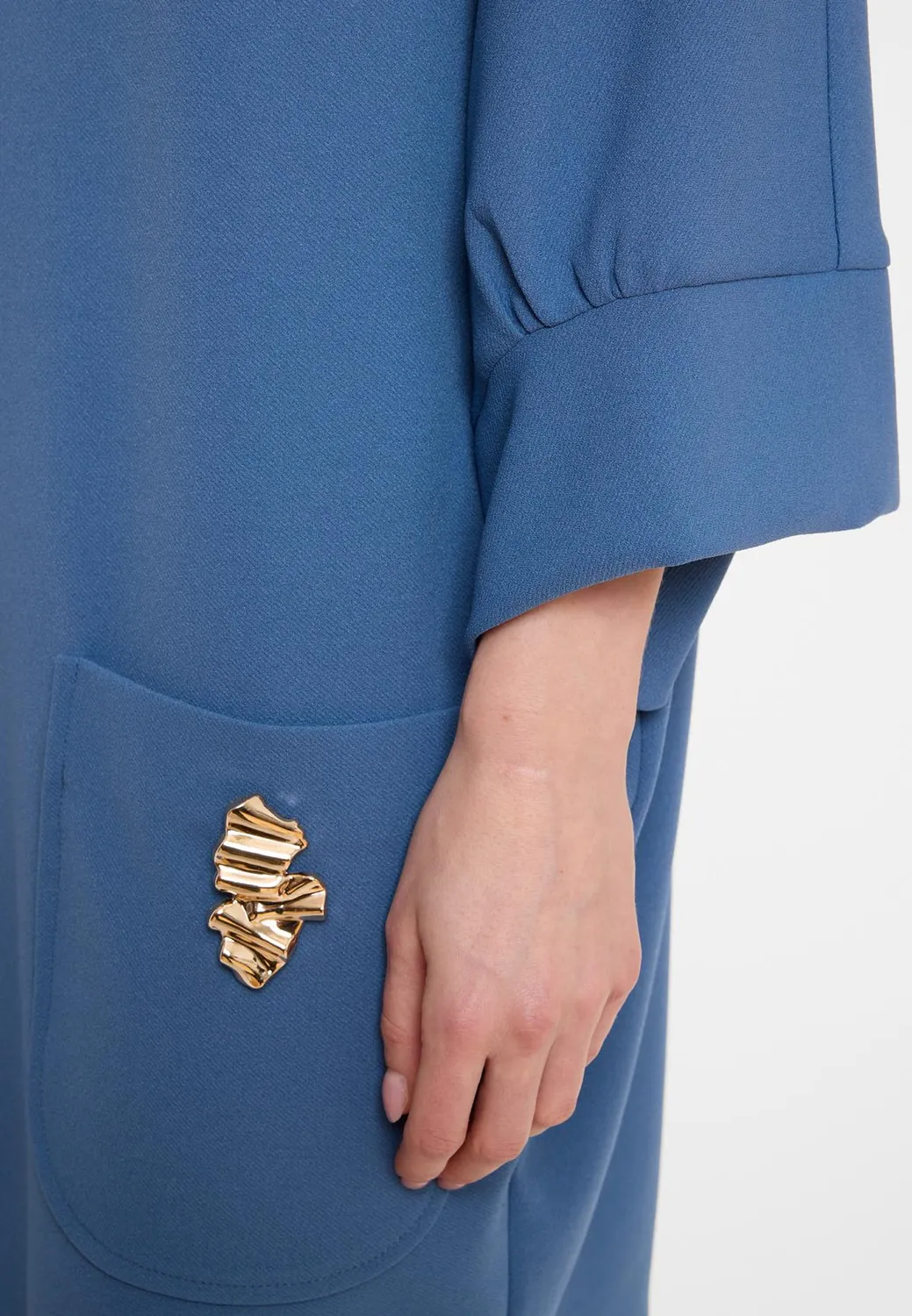Ana Alcazar Adwea abito oversize blu tasche