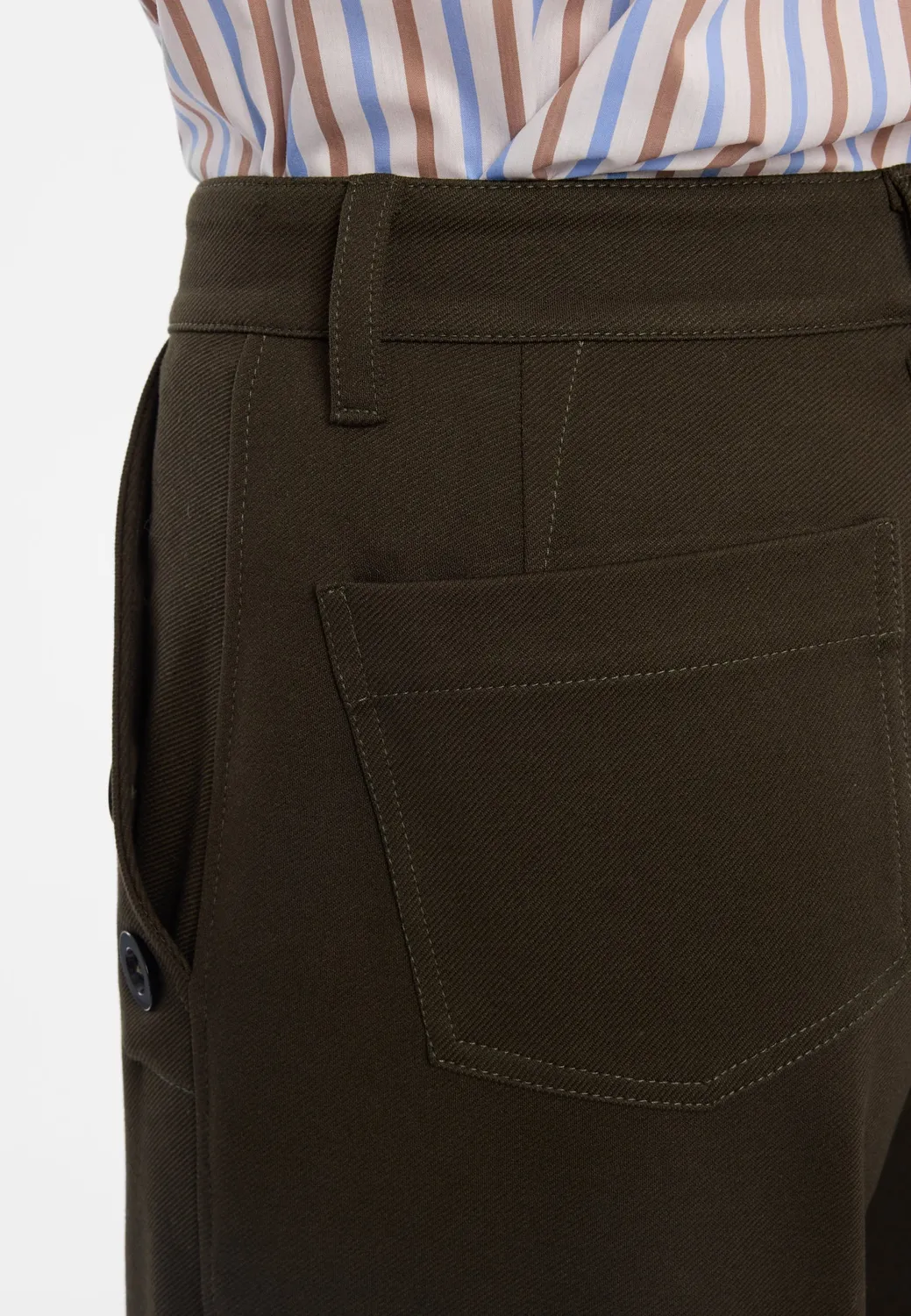 Ana Alcazar Elisa pantaloni wide leg taglie 34-44 kaki marina