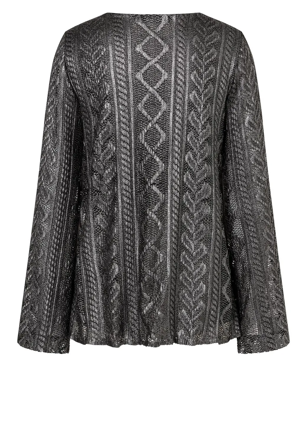 Ana Alcazar Ablisa top maglia antracite fantasia