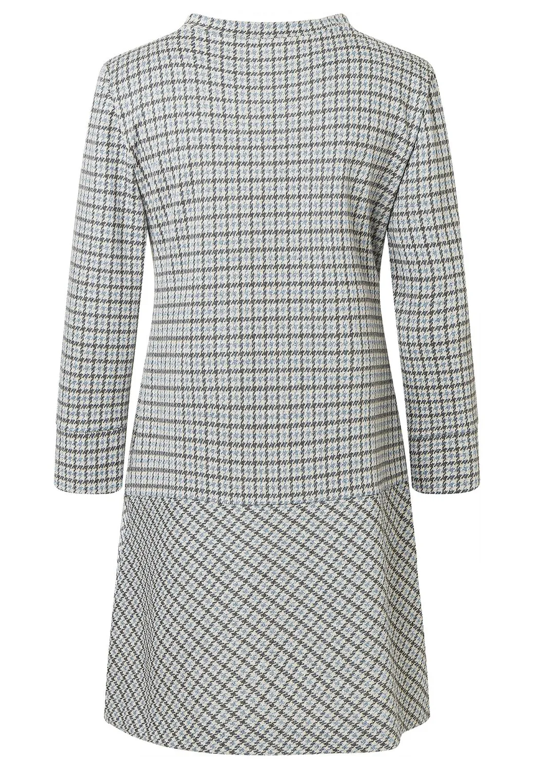 Ana Alcazar Sodea vestito svasato corto pied-de-poule lurex