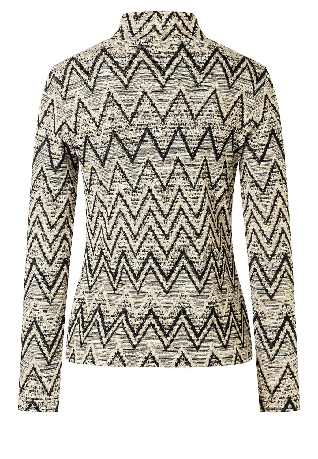 Ana Alcazar Ashila maglia zigzag beige nero