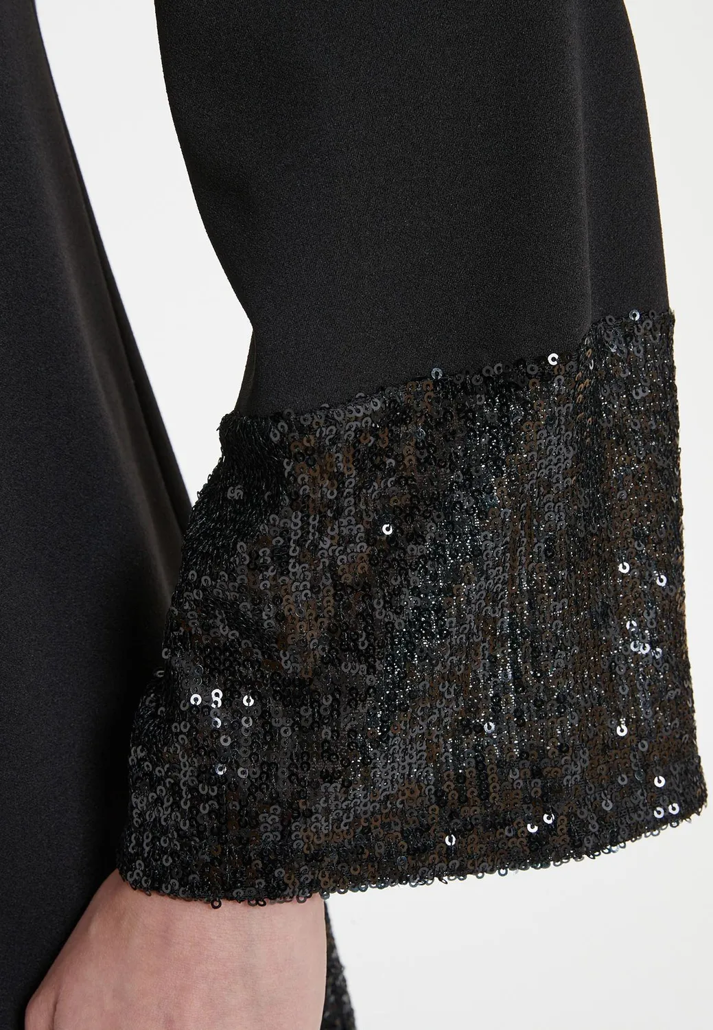Ana Alcazar Tadora abito tunica nero paillettes