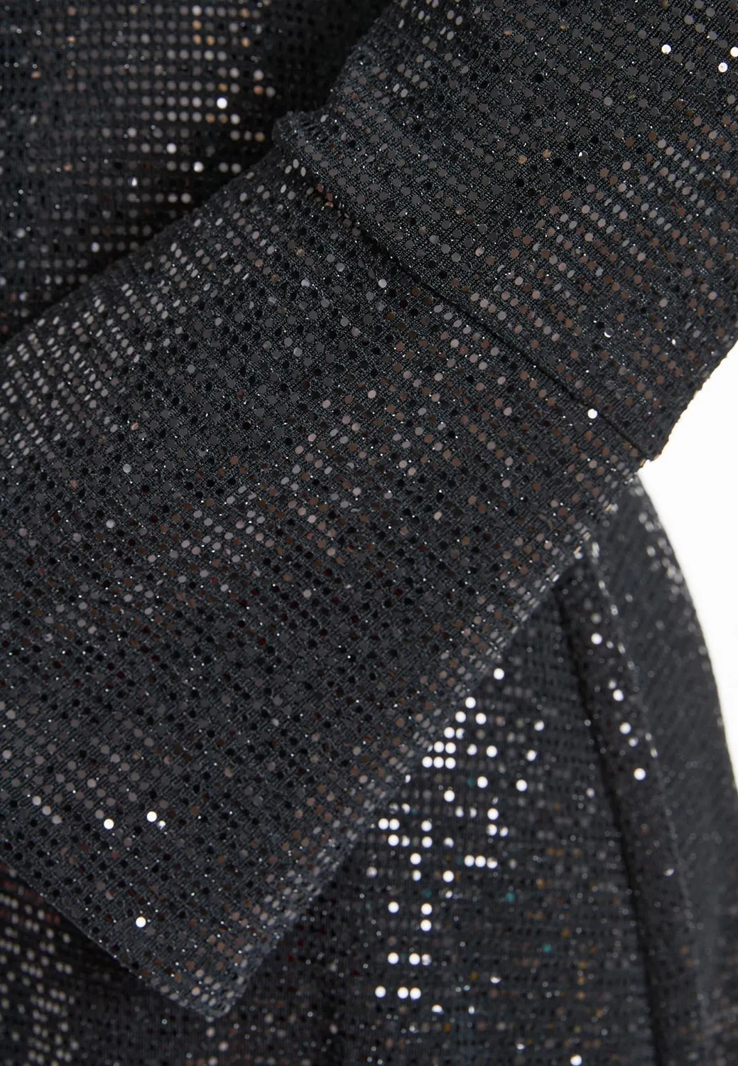 Ana Alcazar Sagala abito paillettes nero corto