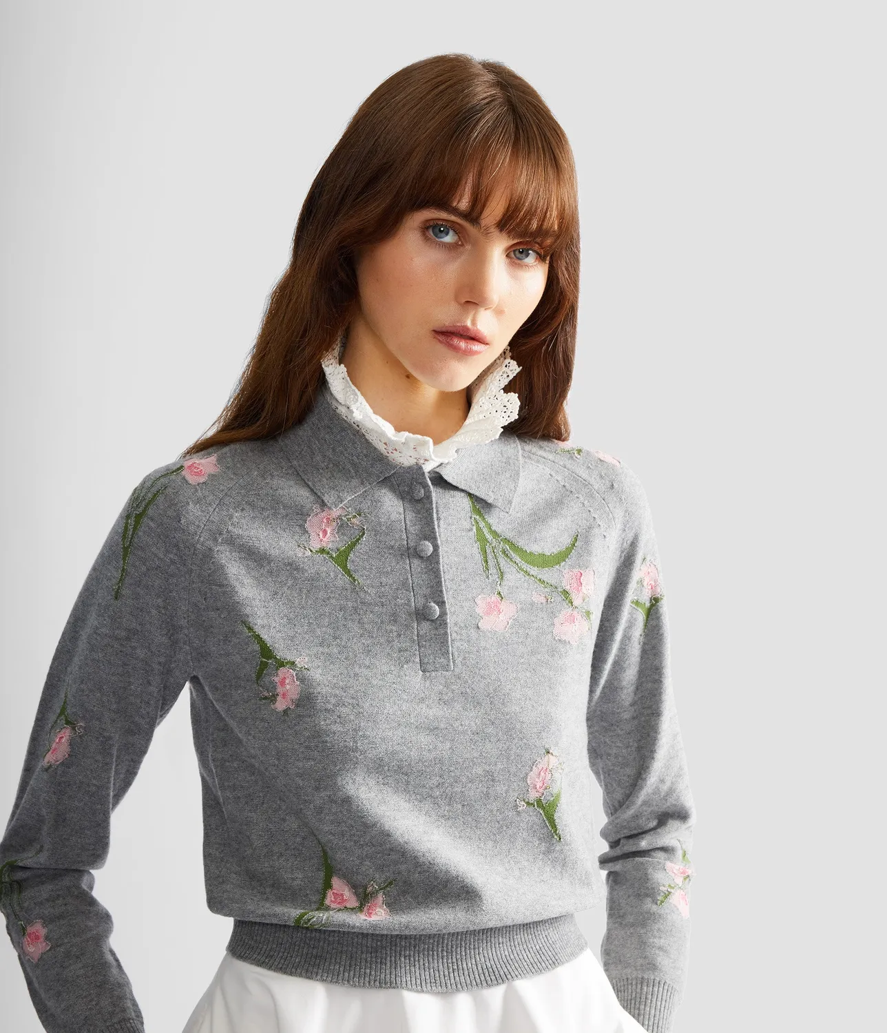 Erdem Lace Collar colletto pizzo bianco lacci