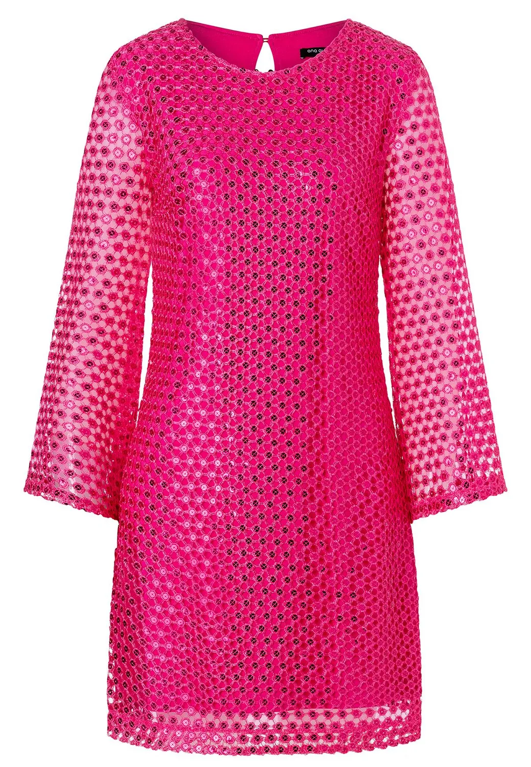 Ana Alcazar Zadaba abito tunica pizzo fucsia
