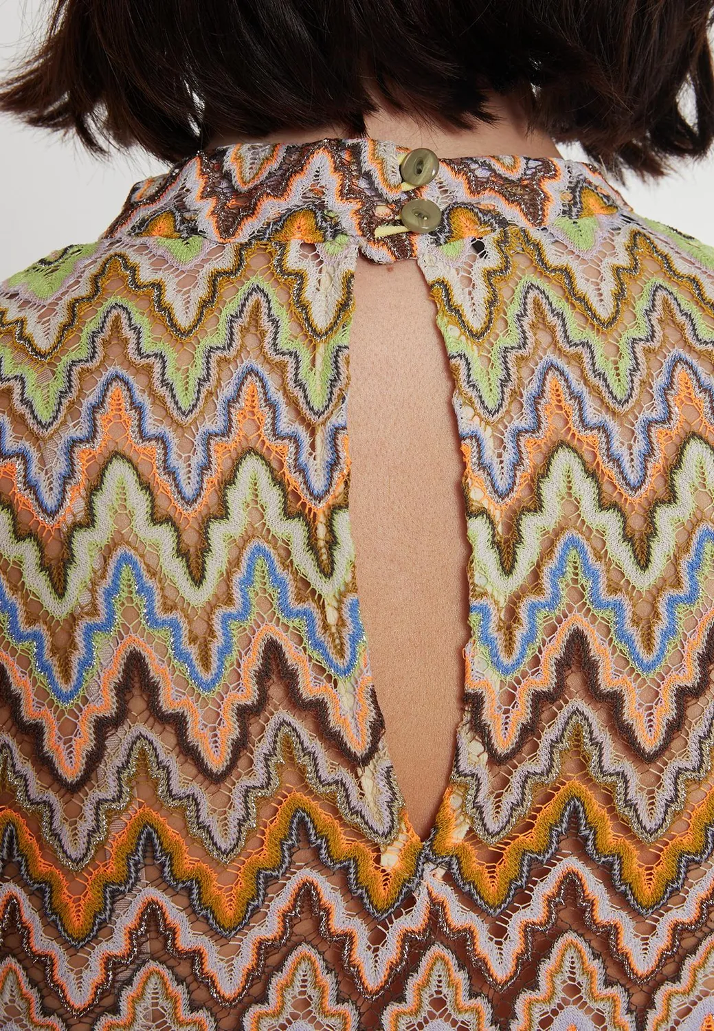 Ana Alcazar Posyma top maglia collo alto fantasia
