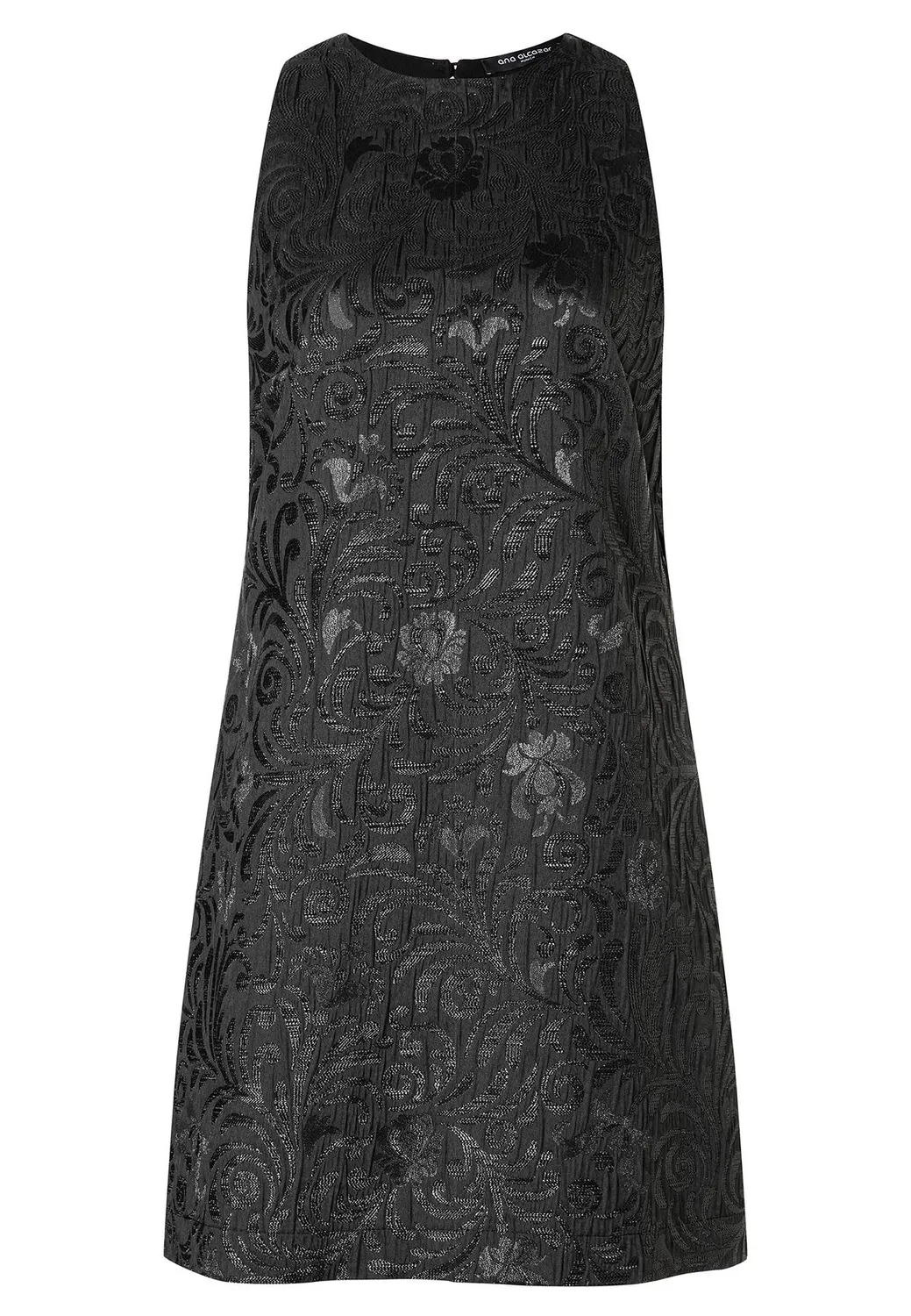 Ana Alcazar Absani vestito broccato nero corto