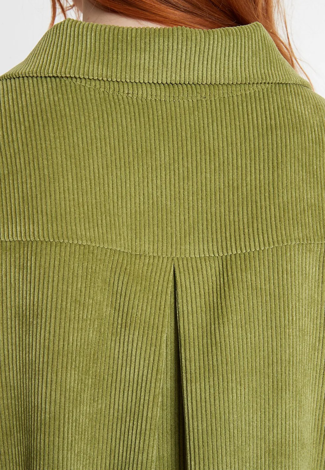 Ana Alcazar Sastya abito chemisier velluto verde