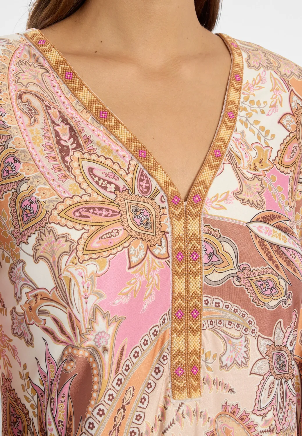 Ana Alcazar Dhona abito tunica paisley perle