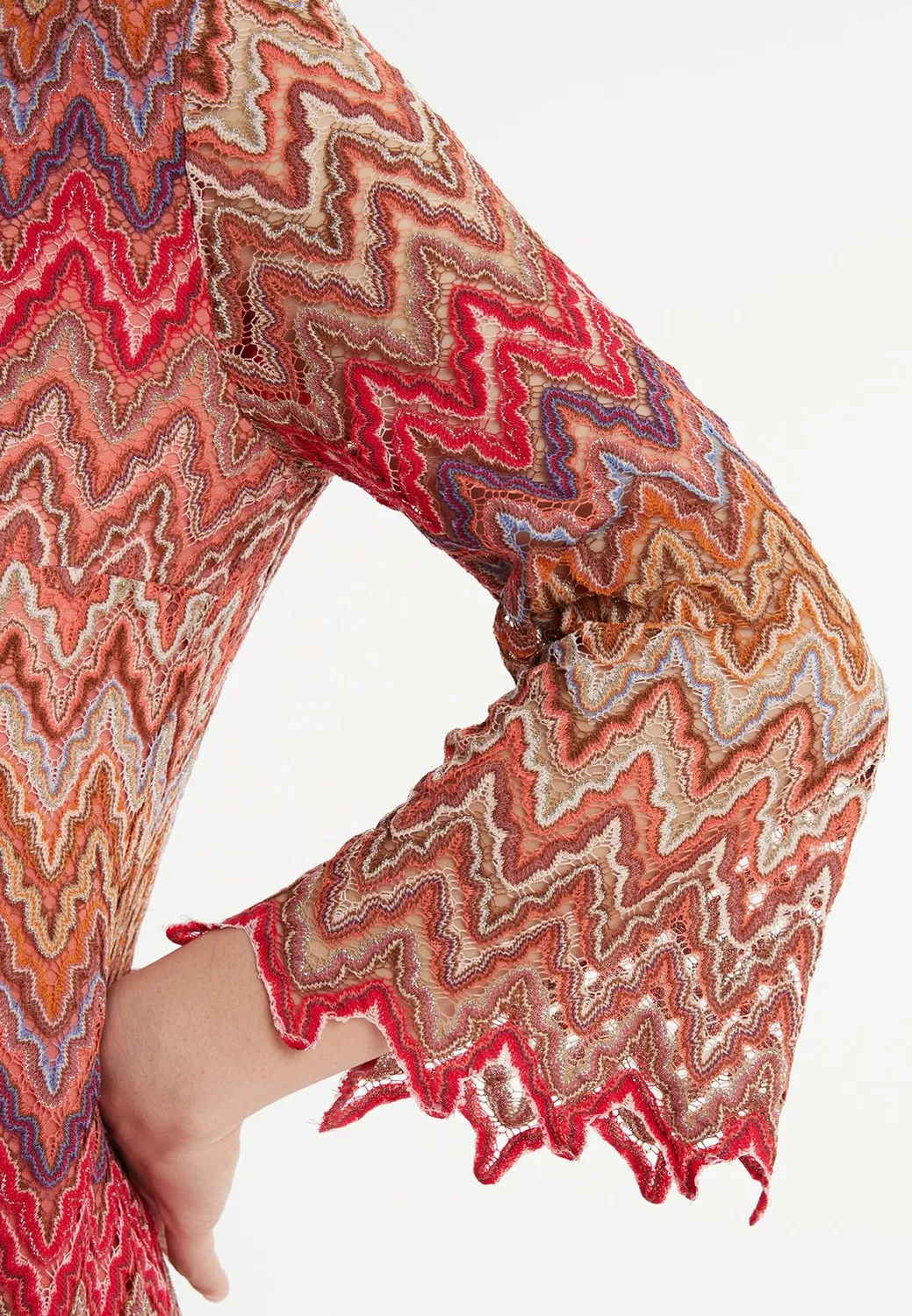 Ana Alcazar Zanisa tunica maglia rossa zigzag
