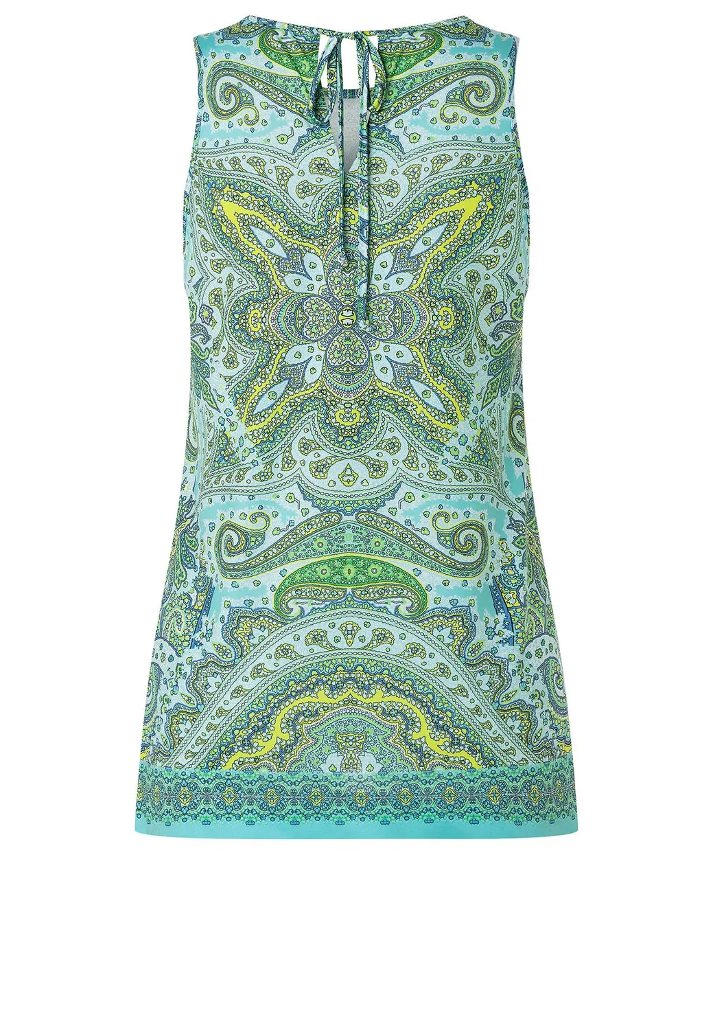 Ana Alcazar Piddy top paisley azzurro smanicato