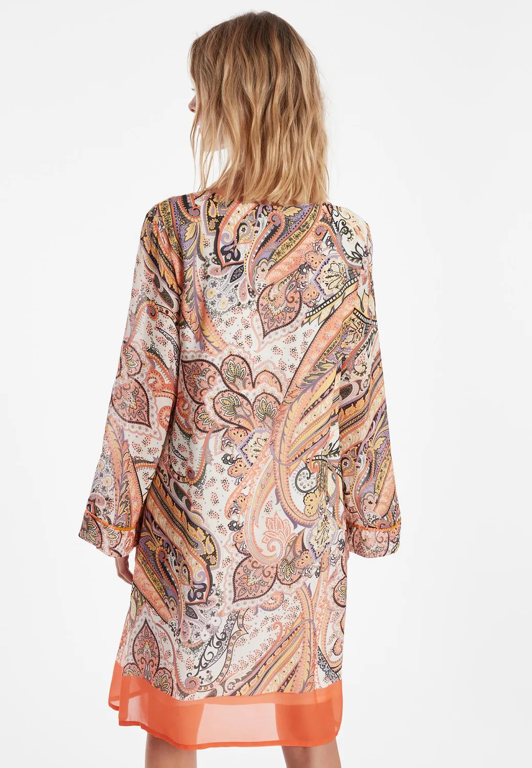 Ana Alcazar Zenna abito chiffon fantasia paisley
