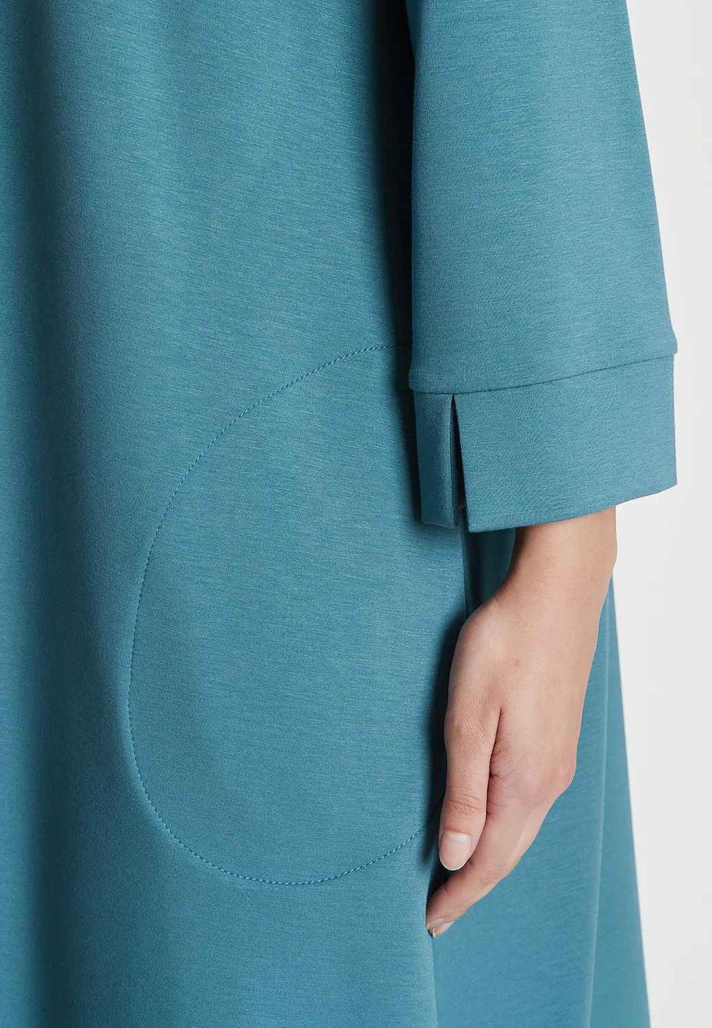 Ana Alcazar Inkli abito dolcevita azzurro tasche