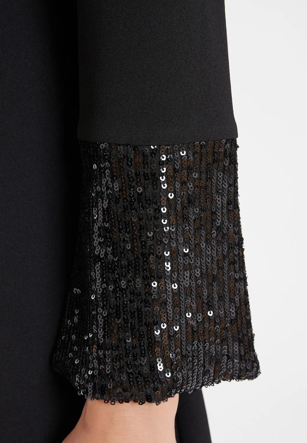 Ana Alcazar Salisa abito da sera nero corto paillettes
