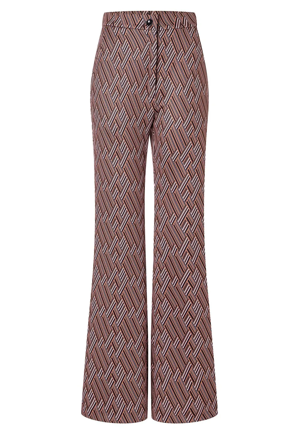 Ana Alcazar Awosi pantaloni palazzo bordeaux fantasia