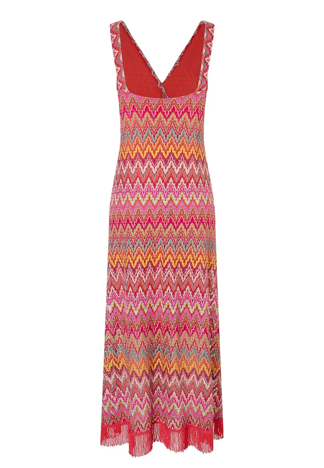 Ana Alcazar Kysni Abito Maxi Lungo Rosa Giallo