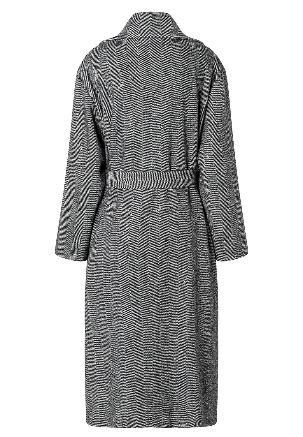 Ana Alcazar Abada cappotto lana spigato nero